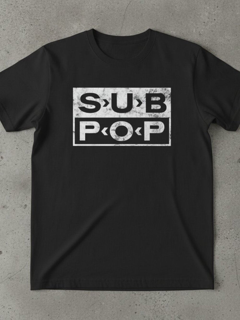 Sub Pop Logo Inspired Graphic T-Shirt – Vintage Indie Rock Tee – Alternative